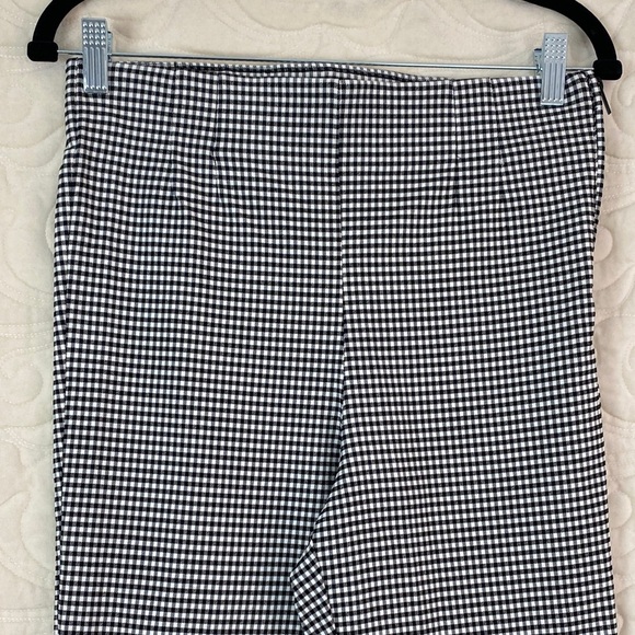Zara Gingham Leggings Fitted Pants - Picture 2 of 12